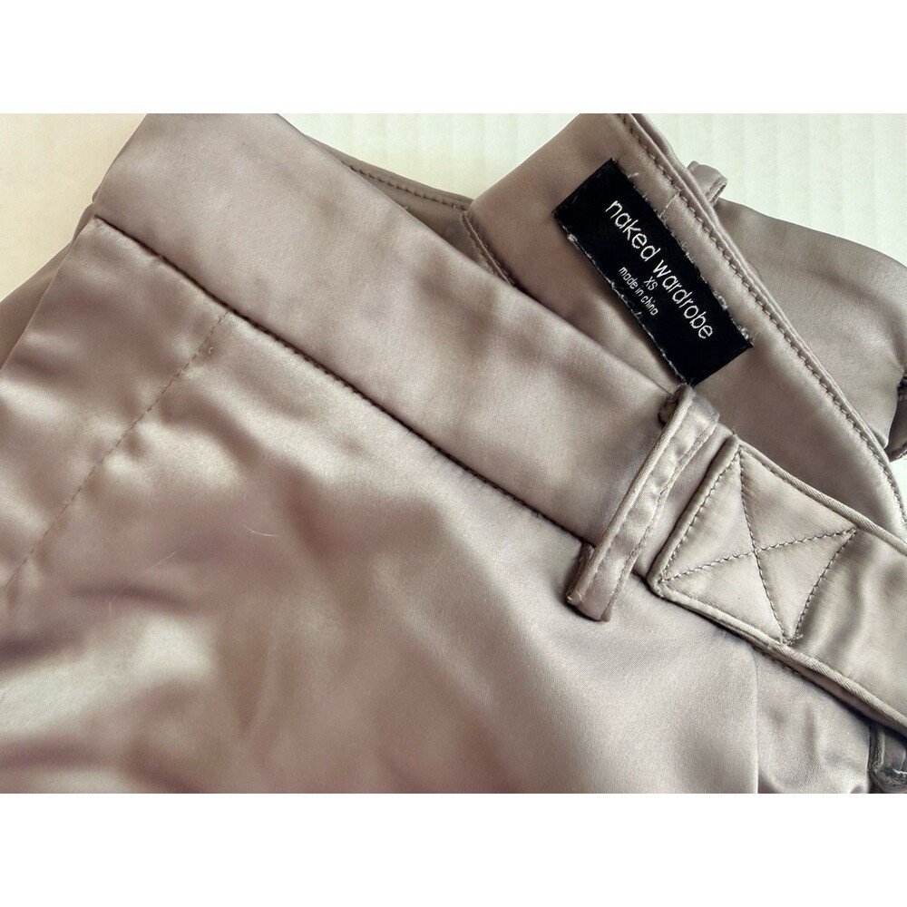 Nordstrom Naked Wardrobe 90s Y2K Style Silver Bootleg Pants